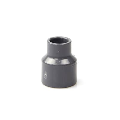 Réduction PVC longue, à coller, grise