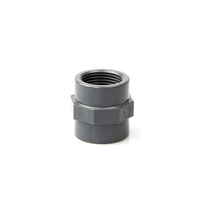 Manchon PVC double, filetage FF - FF