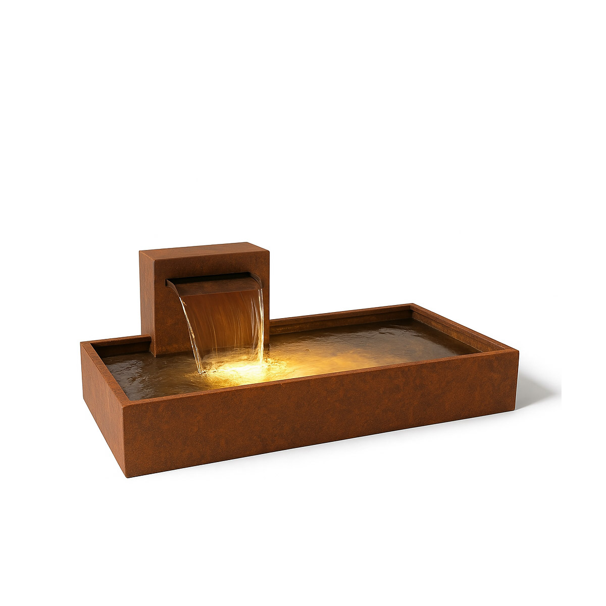 Brunnen Kubus180 mit Wasserfall