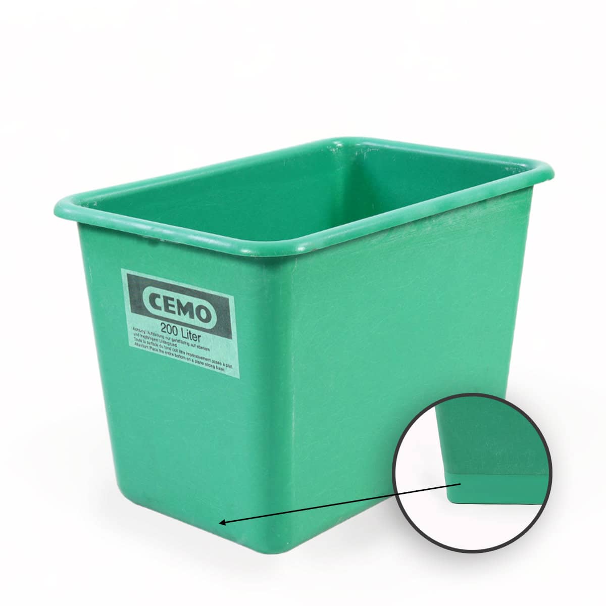Stands avec renforcement du sol, en PRV, vert