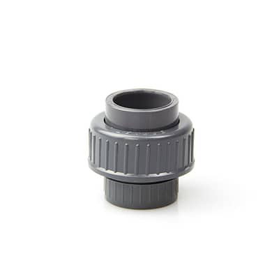 PVC-Verschraubung, zum Kleben, grau
