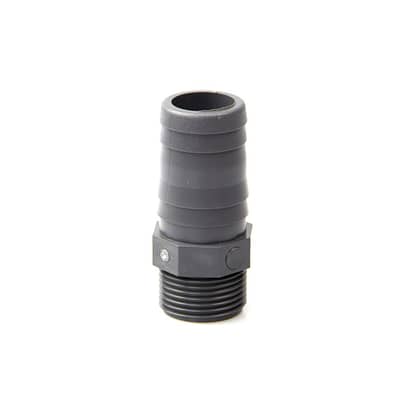 PVC-Druckschlauchtülle, Gewinde AG, grau