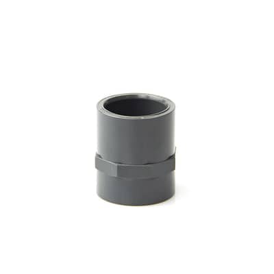 Manchon PVC, à coller+filetage FF, gris