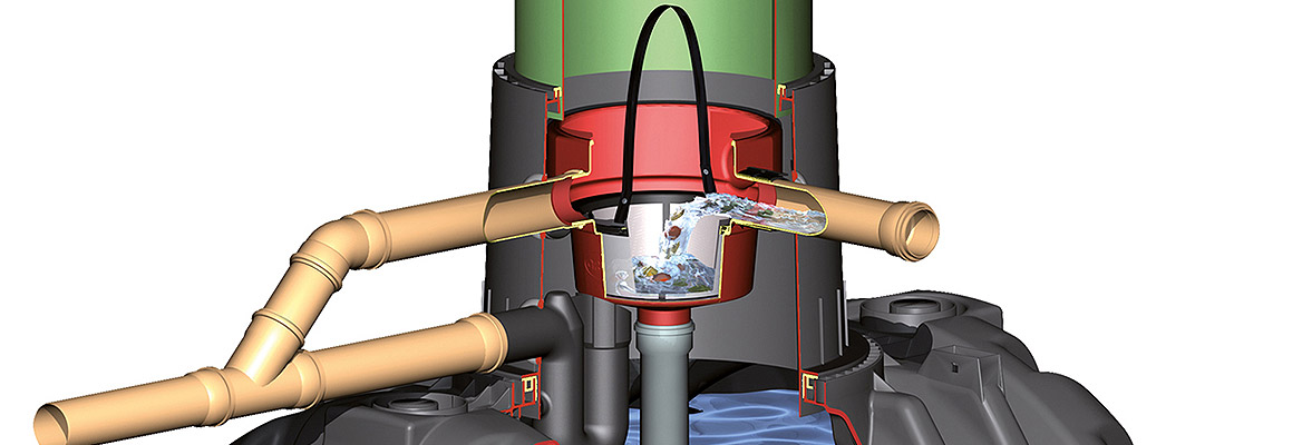 Rundtank Filtertechnik Regenwassernutzung