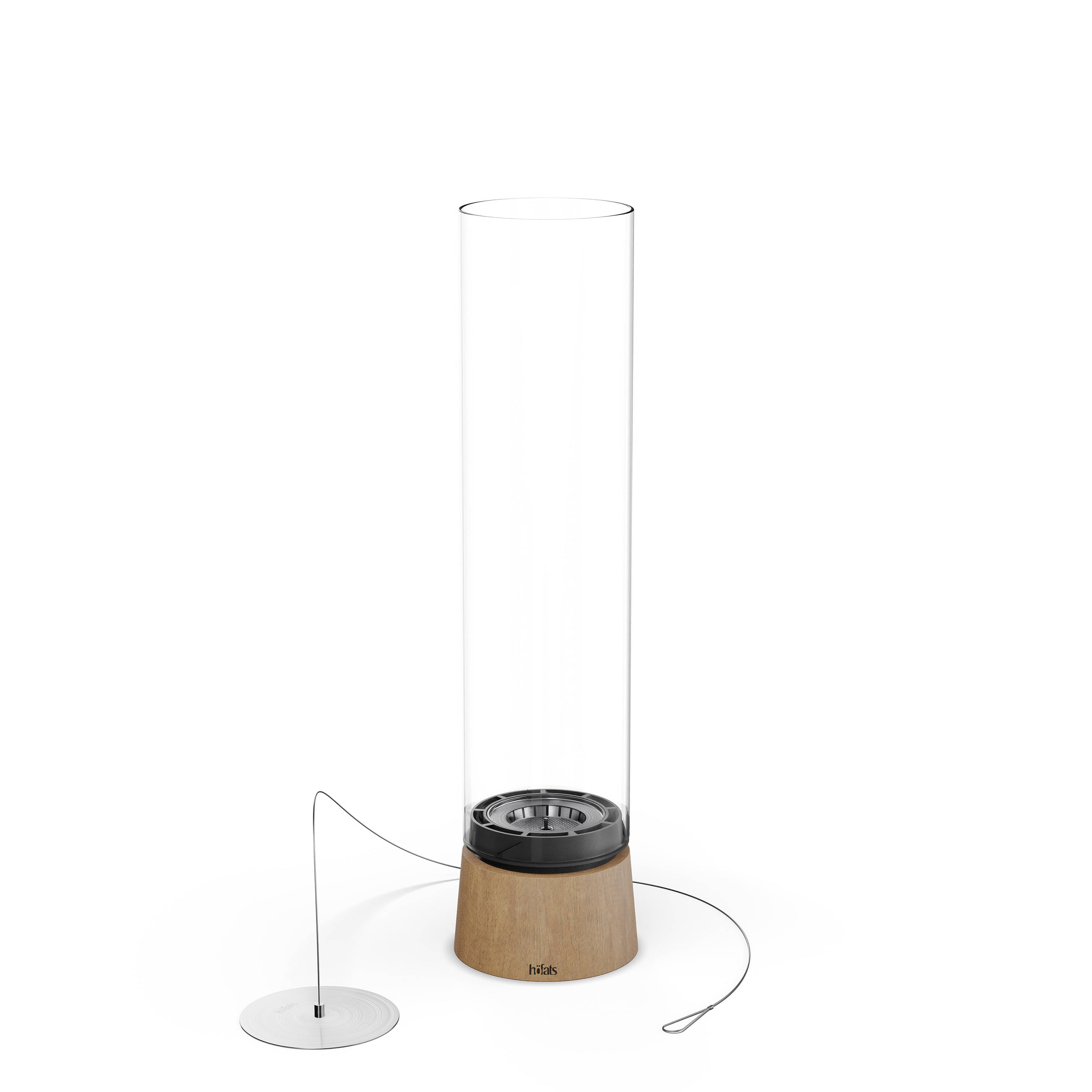 table de feu à air tournant 900 chêne autoportante 1-410007-068